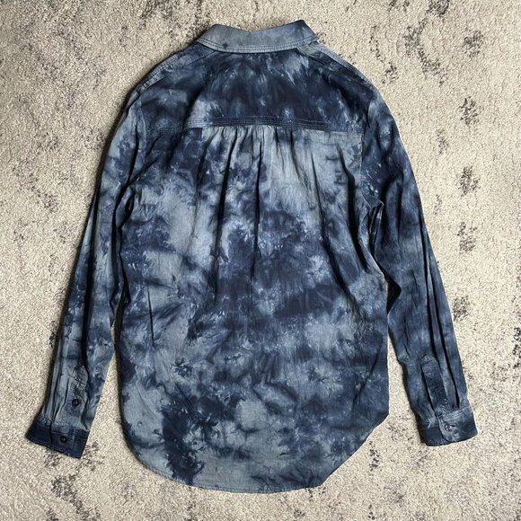 Pilcro & The Letterpress The Cate Tie Dye Button Down Shirt size XS NEW NWT - Picture 3 of 8